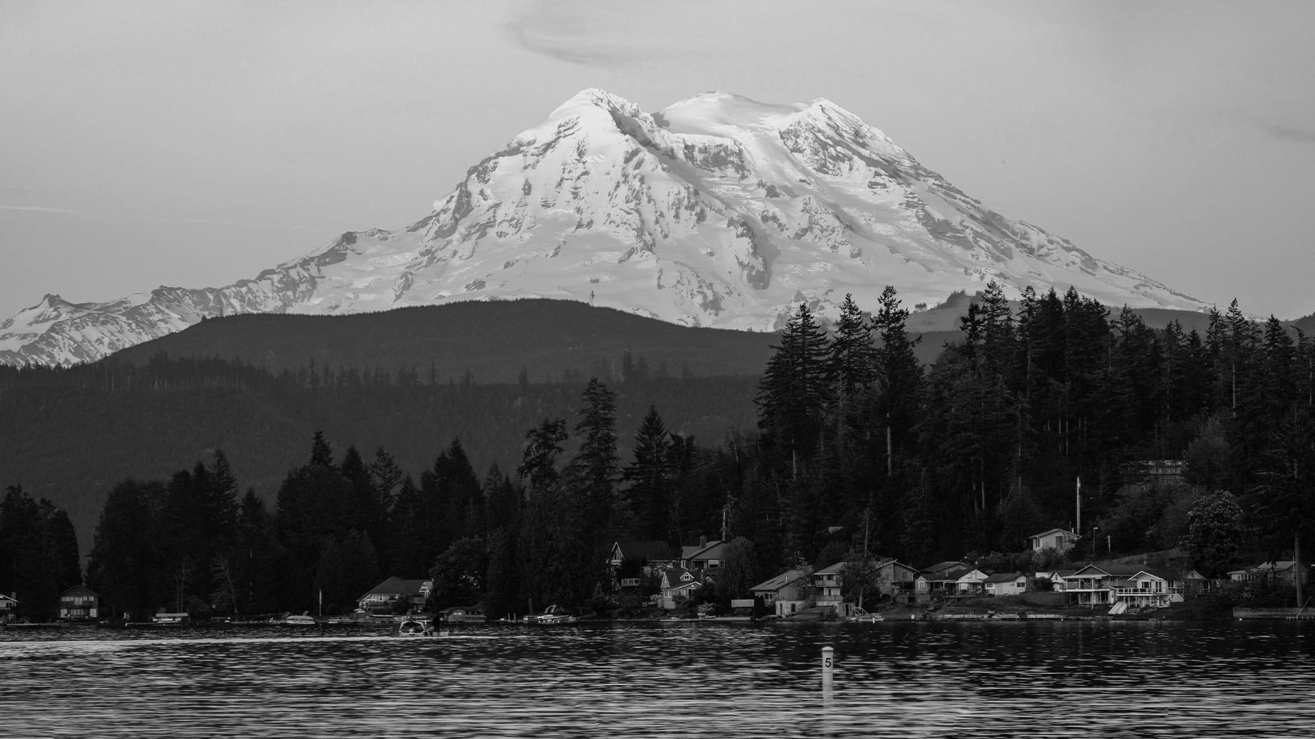 Mt Rainier on Clear Lake Seattle Ballard